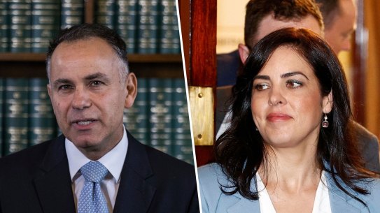 Opposition Leader John Pesutto and MP Moira Deeming.