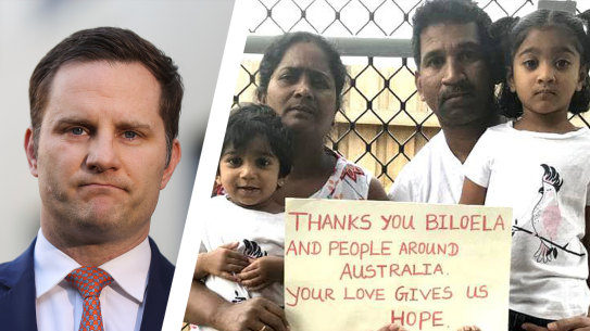 Immigration Minister Alex Hawke moved the Murugappan family from Christmas Island. 