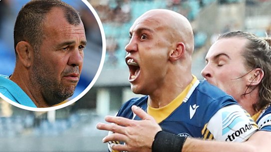Michael Cheika and Blake Ferguson