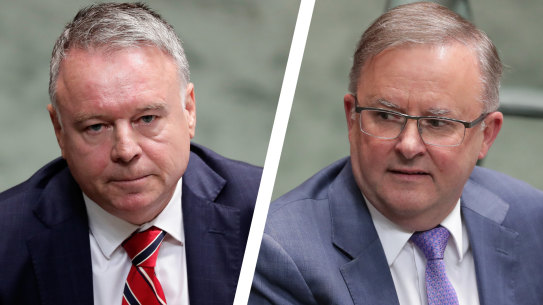 Joel Fitzgibbon and Anthony Albanese.