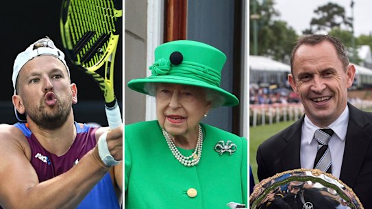 Dylan Alcott, Queen Elizabeth II and Chris Waller