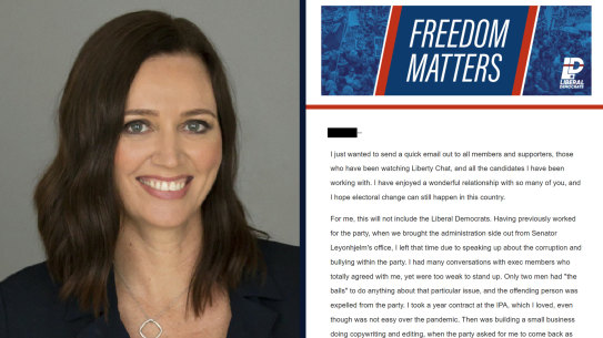 Kirsty O’Sullivan sent a blistering farewell to the Liberal Democrat Party’s entire mailing list.