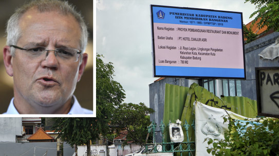 Australian Prime Minister Scott Morrison has lashed the "deeply disappointing" decision by Balinese authorities to allow a restaurant and night club to be built on the site of the Sari Club, which was destroyed in the 2002 Bali bombings. 