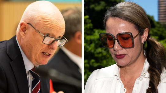 A composite image of Bureau of Meteorology Andrew Johnson and former employee Jasmine Chambers who won an unfair dismissal case in 2024.