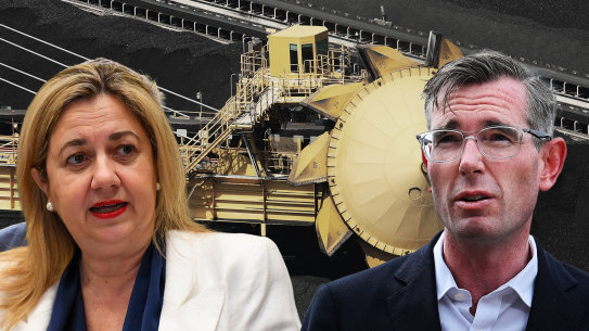 Queensland Premier Annastacia Palaszczuk, NSW Premier Dominic Perrottet.