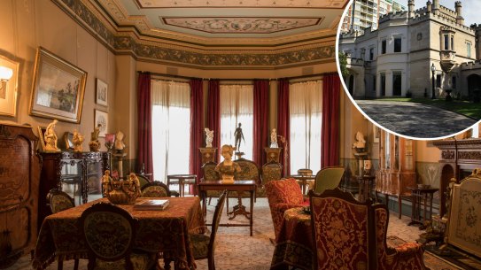 The exterior of Swifts mansion in Darling Point owned by the Moran family, Sydney, NSW. 13th April, 2011. Photo: Kate Geraghty.
EMBARGOED FOR AFR MAGAZINE. Ladies Lounge.  Dr Shane Moran at his family mansion in Swifts at Darling Point. Will be a feature/profile about his company Provectus Care push into China and family’s aged care in history in Australia. Sunday 18th June 2017 AFR photo Louie Douvis .
 - composite