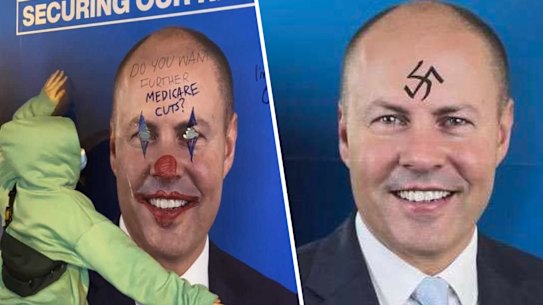 Josh Frydenberg’s campaign signs have been vandalised in Kooyong.