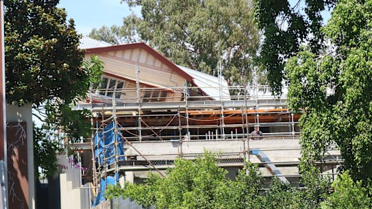 A property at Highgate Hill in Brisbane’s inner south has been destroyed in a severe storm.
