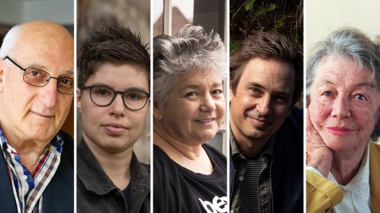 David Malouf, Ellen van Neerven, Melissa Lucashenko, Trent Dalton and Thea Astley.