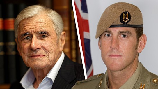 Seven West Media chairman Kerry Stokes (left) and Ben Roberts-Smith.