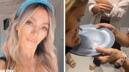 A video of Nadia Bartel snorting white powder was uploaded to Instagram.