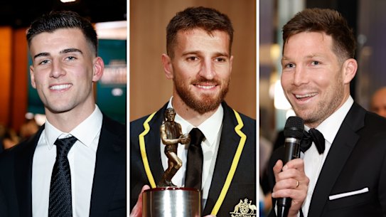 Nick Daicos, Marcus Bontempelli and Toby Greene.