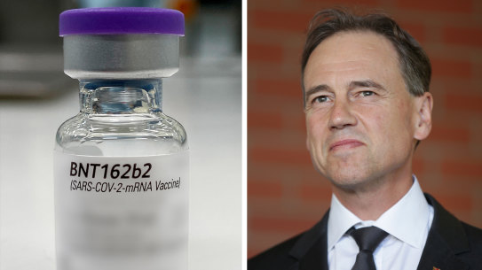 Greg Hunt, Pfizer vaccine composite.