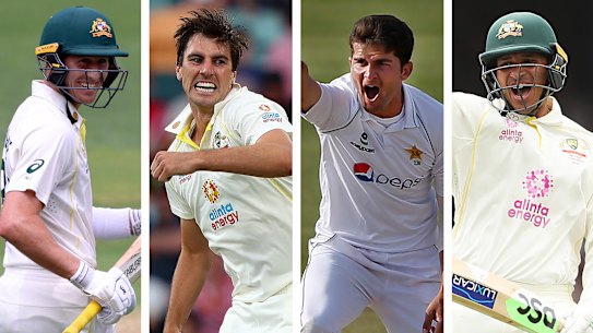 Labuschagne, Cummins, Afridi, Khawaja. 