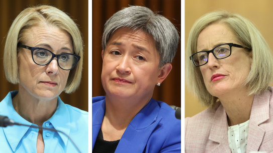 Kristina Keneally, Penny Wong and Katy Gallagher have denied they bullied the late senator Kimberley Kitching. 