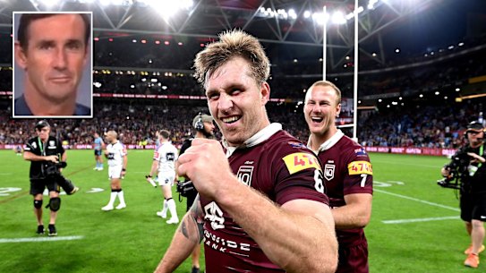 Cameron Munster and (inset) Andrew Johns.