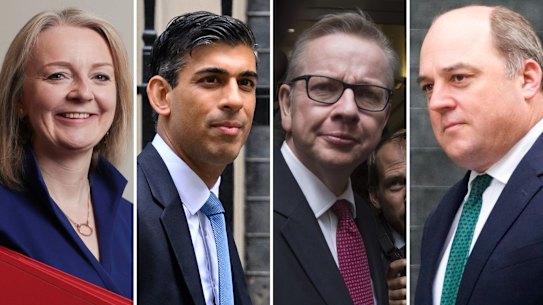Liz Truss, Rishi Sunak, Michael Gove, Ben Wallace.
