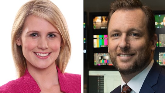Network 10 reporter Tegan George and Peter van Onselen. 