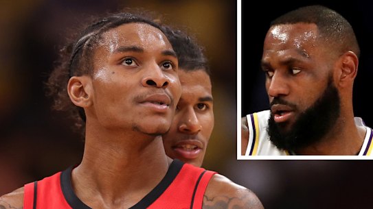 Kevin Porter jnr and LeBron James.