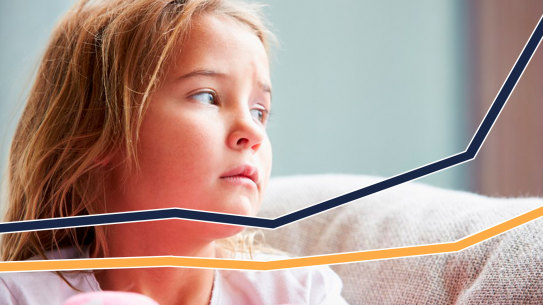 Prescriptions for drugs used to treat anxiety in children jumped by more than 30 per cent last year in the biggest annual increase seen in a decade.