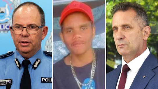 New Corrective Services Commissioner Brad Royce, Cleveland Dodd, and WA Corrective Services Minister Paul Papalia.