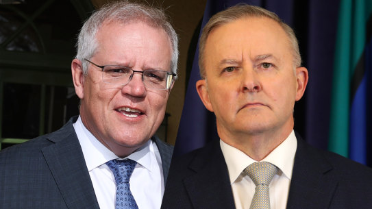 Prime Minister Scott Morrison and Opposition Leader Anthony Albanese.