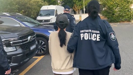 Woman arrested by Australian federal police on Wednesday, 11 February and charged with foreign interference. 