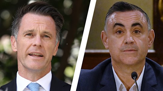 Chris Minns and John Barilaro. 