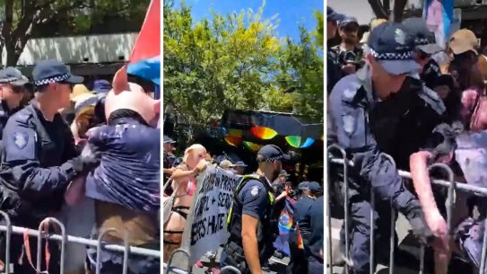 The head of Victoria Police has issued a scathing rebuke to protesters at Sunday’s Midsumma Pride March.