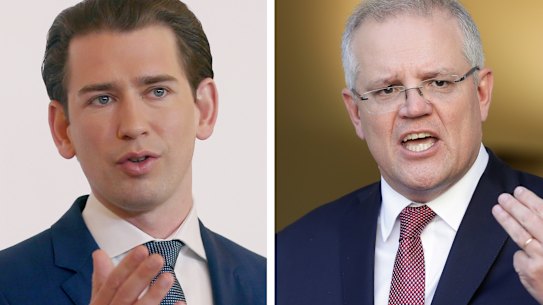Sebastian Kurz and Scott Morrison. 