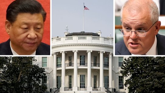 China’s President Xi Jinping and Prime Minister Scott Morrison. 