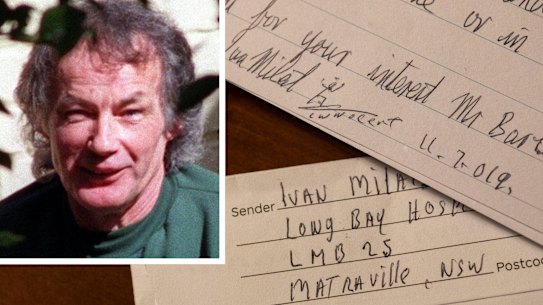 Serial killer Ivan Milat and a letter claiming he was "framed". 