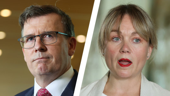 Alan Tudge and his former staffer Rachelle Miller.