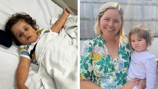 Elouise and Danny Massa’s son Joe Massa, left. And Elouise with Joe, right. 