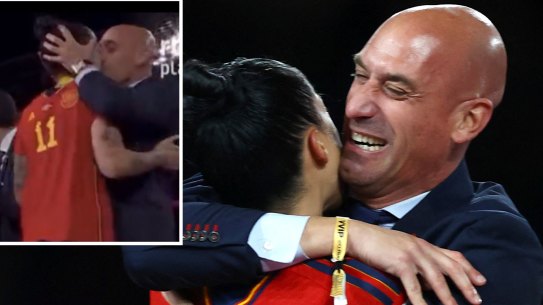 Spanish soccer boss Rubiales caused an uproar after he kissed Jenni Hermoso during the World Cup victory celebrations.