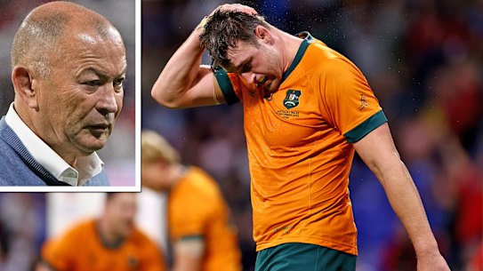 Wallabies captain Eddie Jones and players. Composite.