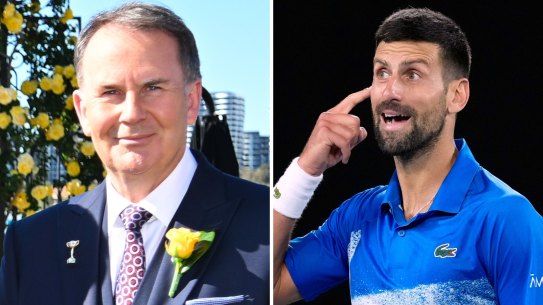 Tony Jones and Novak Djokovic.