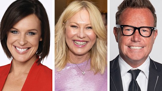 Natarsha Belling (left), Kerri-Anne Kennerley and Tim Bailey are among those understood to have lost their jobs at Network 10.