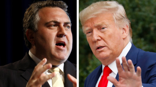 Joe Hockey and Donald Trump. 