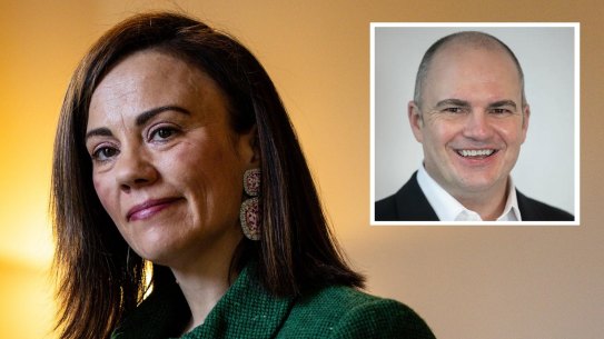 New Planning Minister Lizzie Blandthorn and (inset) her brother John-Paul Blandthorn, a director of  Labor-linked lobbying firm Hawker Britton.