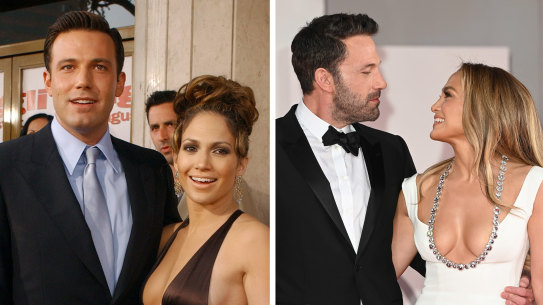 Then and now: Ben Affleck and Jennifer Lopez