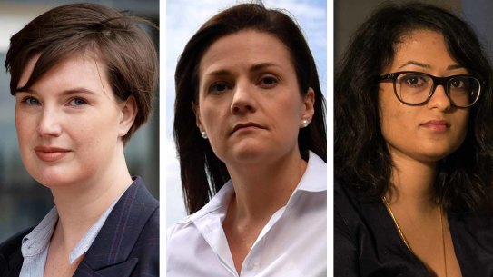 From left: Chelsey Potter, Kate Johnson and Dhanya Mani. 