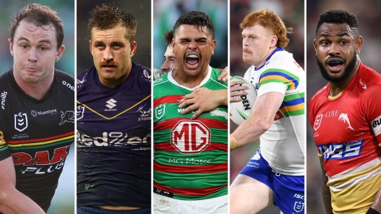 Dylan Edwards, Cameron Munster, Latrell Mitchell, Corey Horsburgh and Hamiso Tabuai-Fidow.