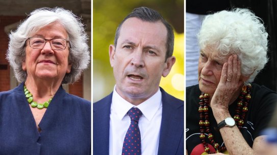 Dr Carmen Lawrence, WA Premier Mark McGowan, and Professor Fiona Stanley. 