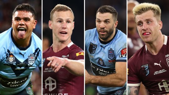 State of Origin stars (l-r) Latrell Mitchell, Daly Cherry-Evans, James Tedesco, Cameron Munster.
