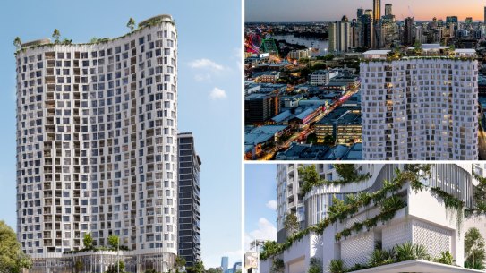 Artists’ impressions of the development planned for 50 Constance Street in Fortitude Valley.