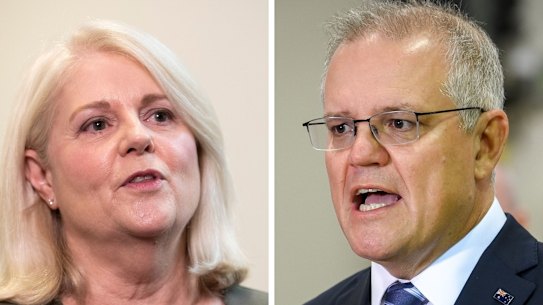 Minister Karen Andrews and PM Scott Morrison this week.