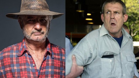 Wold Creek’s Mick Taylor (John Jarratt) and real-life killer Bradley John Murdoch.