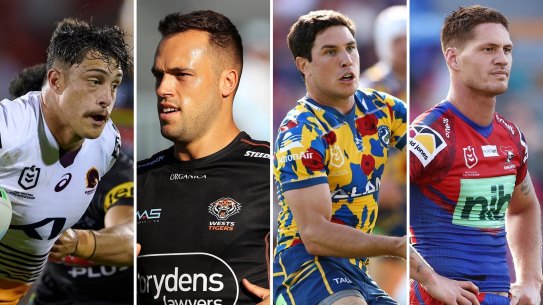 Kotoni Staggs, Luke Brooks, Mitchell Moses and Kalyn Ponga.