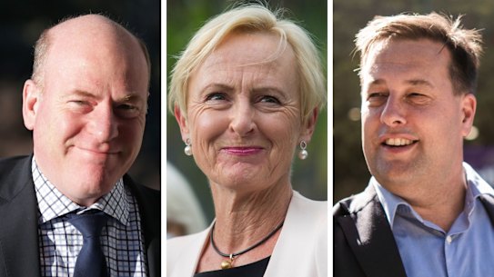 Composite - Dr Katie Allen MP and Minister for Health Greg Hunt with Verena Doolabh and her newborn baby Sadie. Greg Hunt announced the Liberal Government’s $354 million 2021/22 Budget investment to support the health and wellbeing of Australia’s women, at Frances Perry House in Melbourne. Photograph by Paul Jeffers The Age NEWS 09 May 2021
